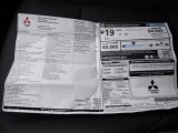 2015 Mitsubishi Lancer Evolution MR Window Sticker
