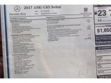 2017 Mercedes-Benz C 43 AMG 4Matic Sedan Window Sticker
