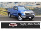 2017 Blazing Blue Pearl Toyota Tundra SR5 Double Cab 4x4 #118339179