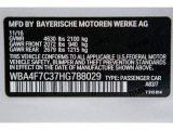 2017 4 Series Color Code for Glacier Silver Metallic - Color Code: A83