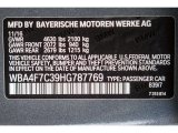 2017 4 Series Color Code for Mineral Grey Metallic - Color Code: B39