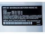 2017 5 Series Color Code for Mineral White Metallic - Color Code: A96