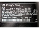 2017 X6 M Color Code for Black Sapphire Metallic - Color Code: 475