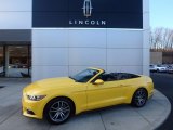 2016 Triple Yellow Tricoat Ford Mustang EcoBoost Premium Convertible #118516666