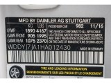 2017 AMG GT Color Code for designo Iridium Silver Magno (Matte) - Color Code: 982