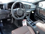 2017 Kia Sportage SX Turbo AWD Brown Interior