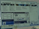 2017 Subaru Outback 2.5i Premium Window Sticker