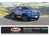 2017 Blazing Blue Pearl Toyota Tacoma Limited Double Cab 4x4 #118807866