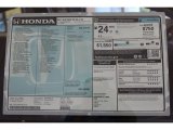 2017 Honda Accord EX-L V6 Coupe Window Sticker