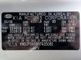 2017 Soul Color Code for Bright Silver - Color Code: 3D