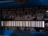 2017 Prius Prime Color Code for Blue Magnetism - Color Code: 791