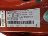 2017 Tundra Color Code for Inferno Orange - Color Code: 4X0
