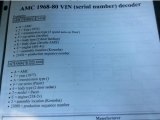 1969 AMC AMX Coupe Info Tag