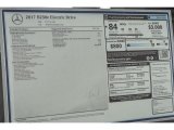 2017 Mercedes-Benz B 250e Window Sticker