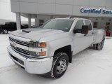 2017 Silver Ice Metallic Chevrolet Silverado 3500HD Work Truck Crew Cab Dual Rear Wheel 4x4 #119263622