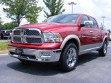 2009 Inferno Red Crystal Pearl Dodge Ram 1500 Laramie Crew Cab #11892228