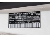 2017 CLA Color Code for Cirrus White - Color Code: 650