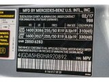 2017 GLE Color Code for Diamond Silver Metallic - Color Code: 988