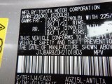 2017 NX Color Code for Silver Lining Metallic - Color Code: 1J4