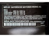 2017 5 Series Color Code for Dark Graphite Metallic - Color Code: A90