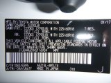 2017 NX Color Code for Ultra White - Color Code: 083