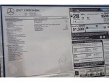 2017 Mercedes-Benz C 300 Sedan Window Sticker