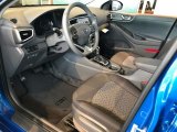2017 Hyundai Ioniq Hybrid Blue Charcoal Black Interior