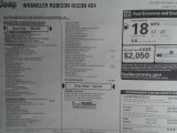 2017 Jeep Wrangler Rubicon Recon Edition 4x4 Window Sticker
