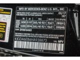 2017 GLE Color Code for Obsidian Black Metallic - Color Code: 197