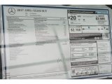 2017 Mercedes-Benz GLE 43 AMG 4Matic Window Sticker