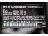 2017 5 Series Color Code for Jet Black - Color Code: 668