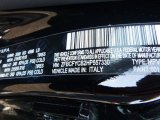 2017 500X Color Code for Nero Cinema (Black) - Color Code: 601