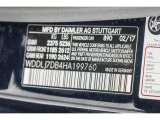 2017 CLS Color Code for Lunar Blue Metallic - Color Code: 890