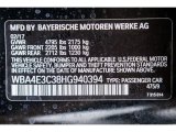 2017 4 Series Color Code for Black Sapphire Metallic - Color Code: 475