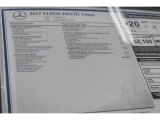 2017 Mercedes-Benz CLS 550 4Matic Coupe Window Sticker