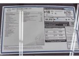 2017 Mercedes-Benz AMG GT Coupe Window Sticker