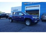 2017 Laser Blue Metallic Chevrolet Colorado LT Crew Cab #120324565