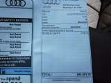 2017 Audi A8 L 4.0T quattro Window Sticker
