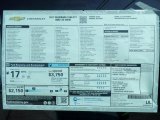 2017 Chevrolet Silverado 1500 LTZ Crew Cab 4x4 Window Sticker