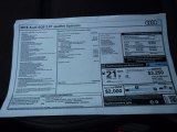 2018 Audi SQ5 3.0 TFSI Premium Plus Window Sticker