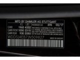 2018 CLA Color Code for Night Black - Color Code: 696