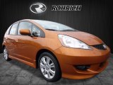 2011 Orange Revolution Metallic Honda Fit Sport #120708810