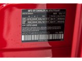 2018 GLA Color Code for Jupiter Red - Color Code: 589