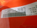 2017 500 Color Code for Spitfire-Orange - Color Code: PF2