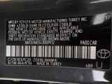 2018 C-HR Color Code for Magnetic Gray Metallic - Color Code: 1G3