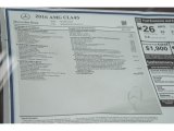 2016 Mercedes-Benz CLA 45 AMG Window Sticker