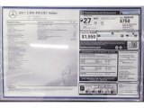 2017 Mercedes-Benz C 300 4Matic Sedan Window Sticker