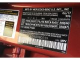 2017 GLS Color Code for designo  Cardinal Red Metallic - Color Code: 996