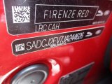 2018 F-PACE Color Code for Firenze Red Metallic - Color Code: CAH