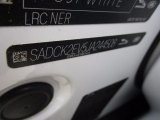 2018 F-PACE Color Code for Fuji White - Color Code: NER